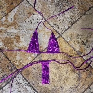 COPY - Sexy y2k style micro mini bikini Shiny purple